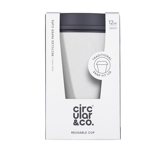 Circular&Co Recycled Now Cup Black Lid 340 ml coffee cup