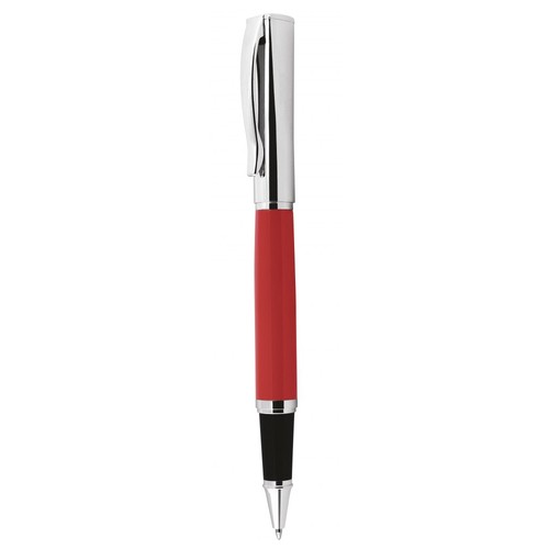 ROLLERBALL PEN RED AND CHROMED ROLLERBALL PEN RED AND CHROMED