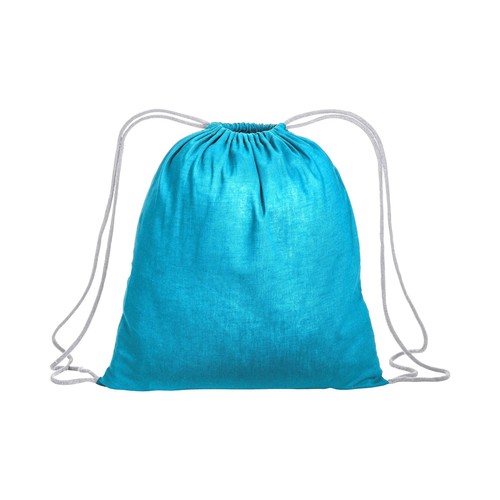 Backpack made of 120 g/m2 cotton, with choke closure. It is OEKO-TEX® certified. Backpack made of 120 g/m2 cotton, with choke closure. It is OEKO-TEX® certified.