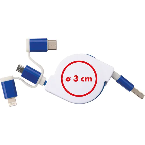 Extendable charging cable with 3 plugs Extendable charging cable with 3 plugs