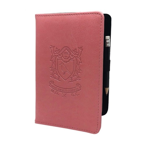 Leather scorecard holder embossed