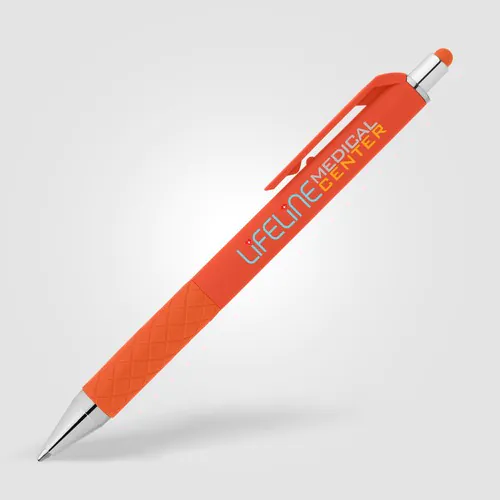 Penna a scatto Islander Bright Gel con gommino touch-screen