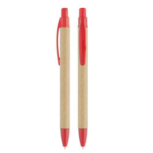 Penna a sfera a scatto cartone