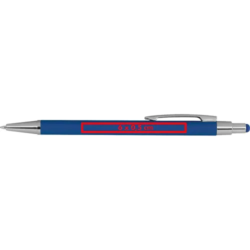 Metal ballpen with rubber coating and touch function Metal ballpen with rubber coating and touch function