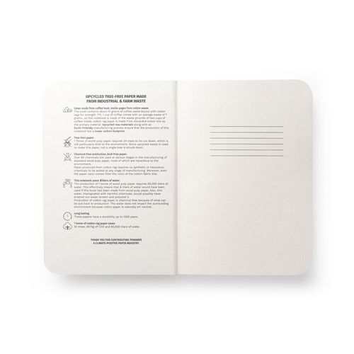 COFFEEPAD SEMI-RIGID. Bloc-notes A5 avec couverture semi-rigide fabriquée à partir de déchets de coques de café (65%) COFFEEPAD SEMI-RIGID. Bloc-notes A5 avec couverture semi-rigide fabriquée à partir de déchets de coques de café (65%)