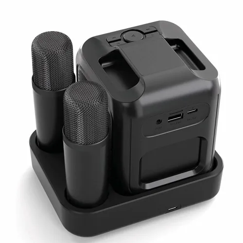 Singvibe RCS recycled plastic karaoke set with double mic Singvibe RCS recycled plastic karaoke set with double mic