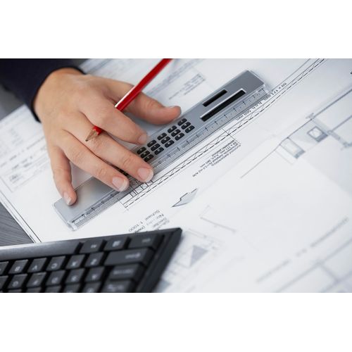 ABS ruler with calculator Heather