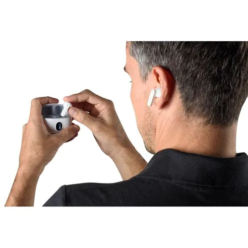 CAETANO. Écouteurs sans fil avec 4 heures d'autonomie sur ABS recyclé (100 % rABS) CAETANO. Écouteurs sans fil avec 4 heures d'autonomie sur ABS recyclé (100 % rABS)