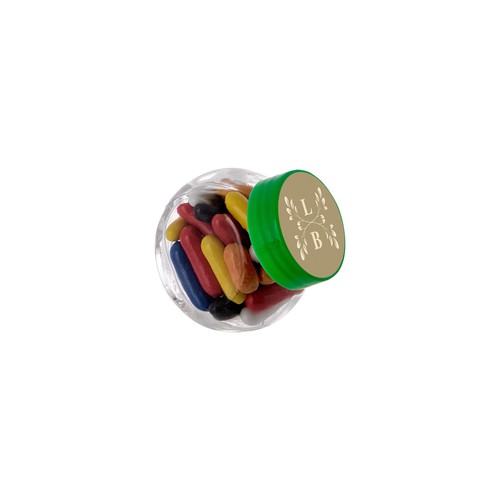 Micro pot en verre 50 ml, rempli de bonbons