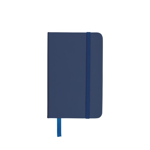 PU notebook with coloured elastic, ruled sheets (80 pages), satin bookmark PU notebook with coloured elastic, ruled sheets (80 pages), satin bookmark