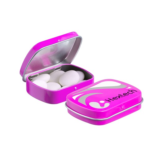 Mini scharnierblikje met Mentos mints Mini scharnierblikje met Mentos mints