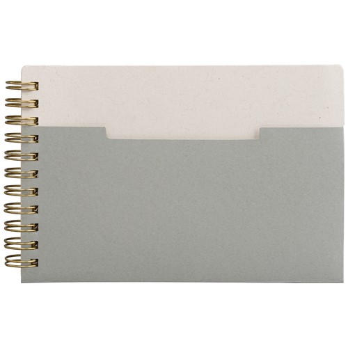 Carnet Lino, papier FSC, couverture à spirales, pages horizontales - A6