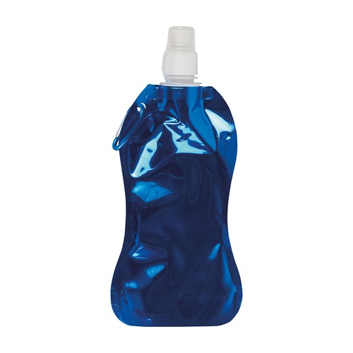 Gourde en PE/PET repliable (480ml), avec mousqueton (27 cm de haut pour 10,5 cm de largeur Gourde en PE/PET repliable (480ml), avec mousqueton (27 cm de haut pour 10,5 cm de largeur
