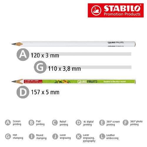STABILO crayon graphite triangulaire blanc STABILO crayon graphite triangulaire blanc