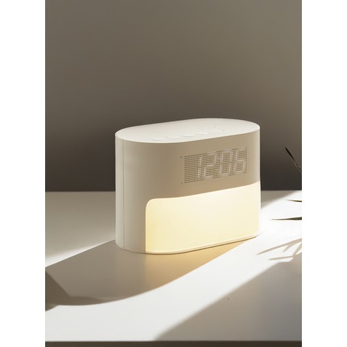 LumaRise RCS gerecycled plastic wekker met witte ruis