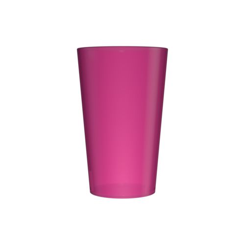 25 cl pink reusable plastic cup - unprinted