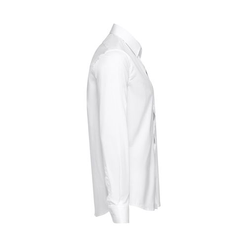 THC PARIS WH. Camicia da uomo in popeline a maniche lunghe. colore bianco THC PARIS WH. Camicia da uomo in popeline a maniche lunghe. colore bianco