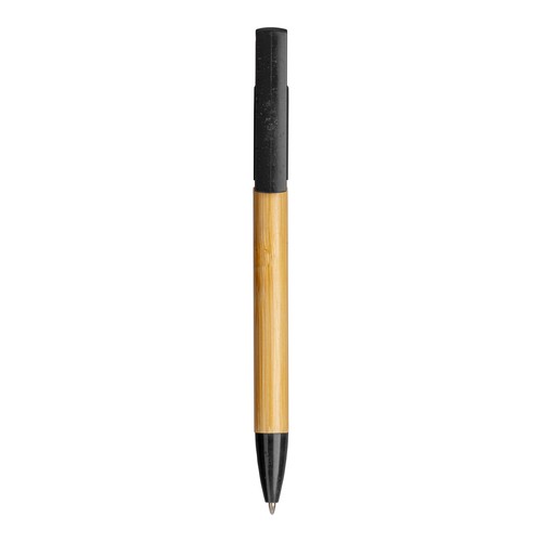 Bamboo and wheat straw twist pen with mobile phone stand