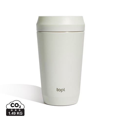 Bicchiere Topl in rAcciaio con tappo 360 brevettato 354ml Bicchiere Topl in rAcciaio con tappo 360 brevettato 354ml