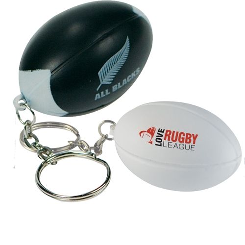 Porte-clés balle de rugby anti-stress * Porte-clés balle de rugby anti-stress *