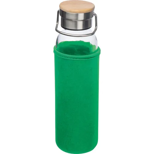 Bouteille en verre avec housse néoprène, 600 ml