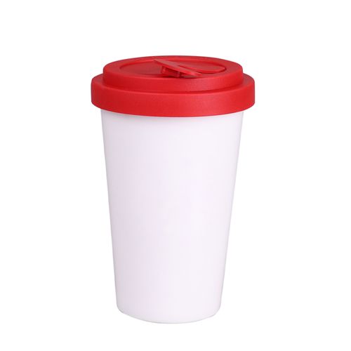 Beker Freedom Lock 280ml wit/rood Beker Freedom Lock 280ml wit/rood