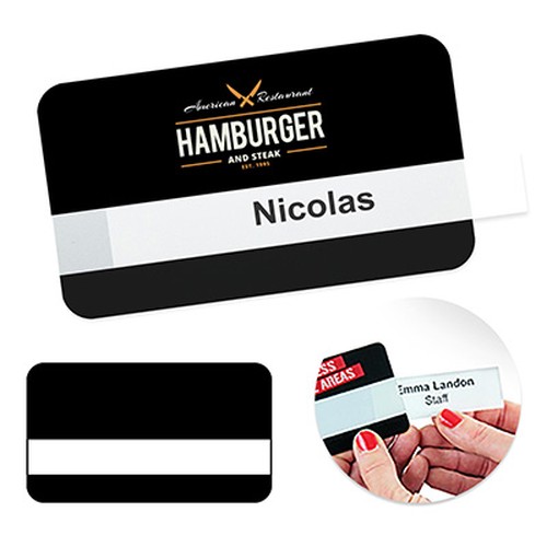Herbruikbare Selfit Single line Naam badge, 70 X 40 mm Herbruikbare Selfit Single line Naam badge, 70 X 40 mm