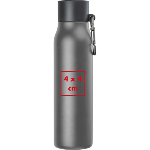 Dubbelwandige drinkfles met karabijnhaak, 600 ml