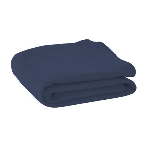 Fleece blanket 190 gr, rolled with customisable nylon straps