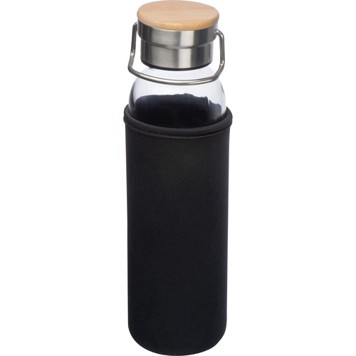 Bouteille en verre avec housse néoprène, 600 ml