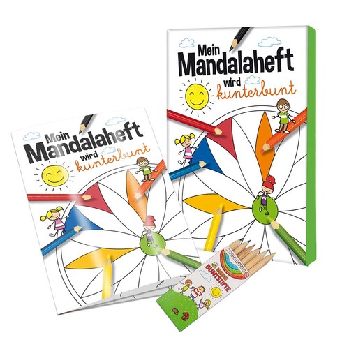 Cahier de dessin / set A5 - Mandala - Kit de dessin avec recto et verso individuels