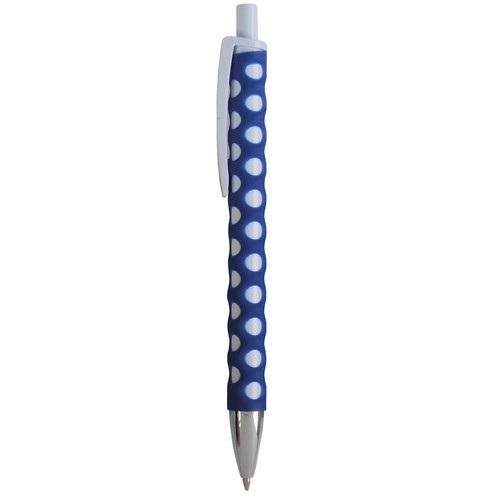 Plastic snap pen with white barrel, clip and button Plastic snap pen with white barrel, clip and button