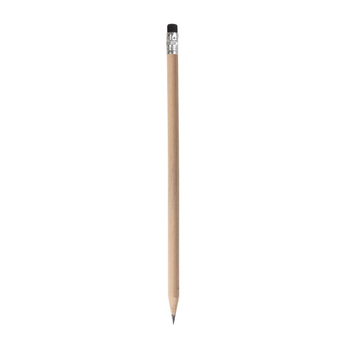 Crayon HB en bois naturel avec mine graphite avec gomme de couleur (trempée) Crayon HB en bois naturel avec mine graphite avec gomme de couleur (trempée)