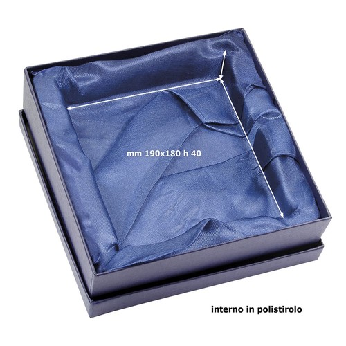 BLUE BOX SATIN BLUE 230X220X60 MM BLUE BOX SATIN BLUE 230X220X60 MM