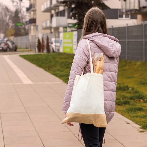 Shopper con fondo in juta DOREEN Shopper con fondo in juta DOREEN
