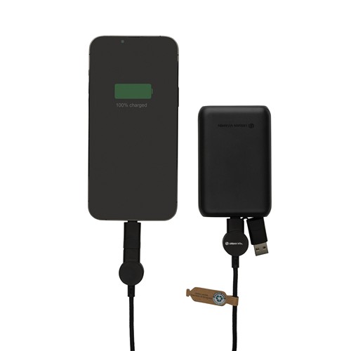 Câble Oakland 6-in-1 à charge 45W en plastique recyclé RCS Câble Oakland 6-in-1 à charge 45W en plastique recyclé RCS