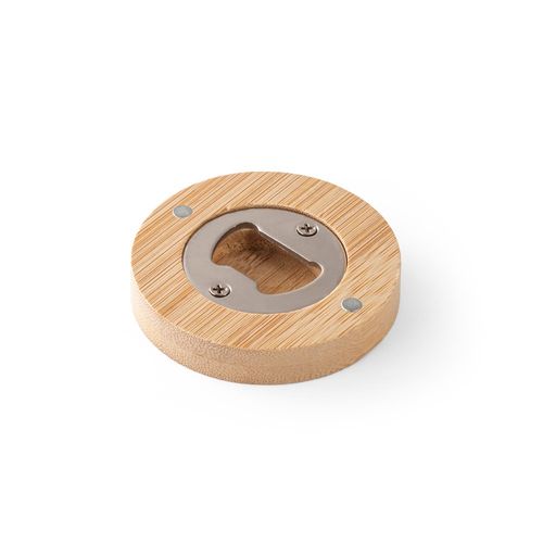 AMCHUR. Bamboo coaster with bottle opener AMCHUR. Bamboo coaster with bottle opener