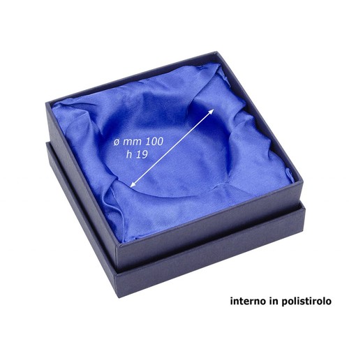 SCATOLA BLU RASO BLU 140X140X35 MM