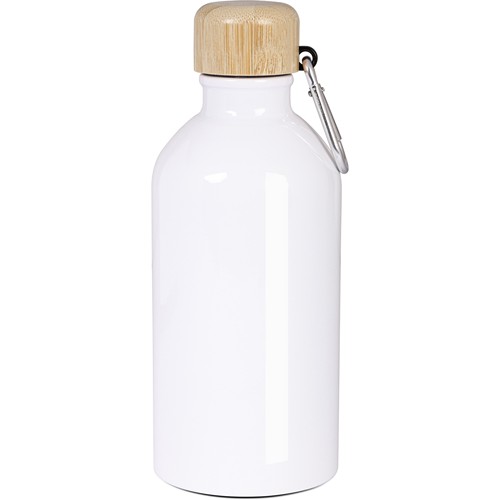 500ML WHITE BOTTLE FOR SUBLIMATION IN STEEL AND BAMBOO 500ML WHITE BOTTLE FOR SUBLIMATION IN STEEL AND BAMBOO