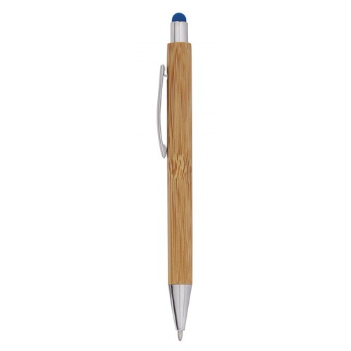 STYLO EN BAMBOO AVEC TOUCH BLEU