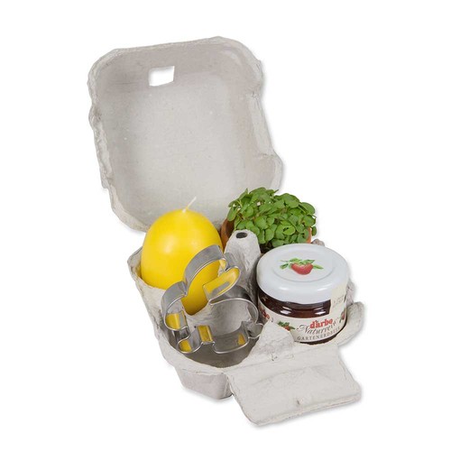 Boxed pleasure - with with plant-pot, egg-candle, baking-shape and jam Boxed pleasure - with with plant-pot, egg-candle, baking-shape and jam