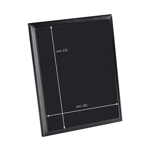 PLAQUE RECTANGULAR BLACK 250x200x15