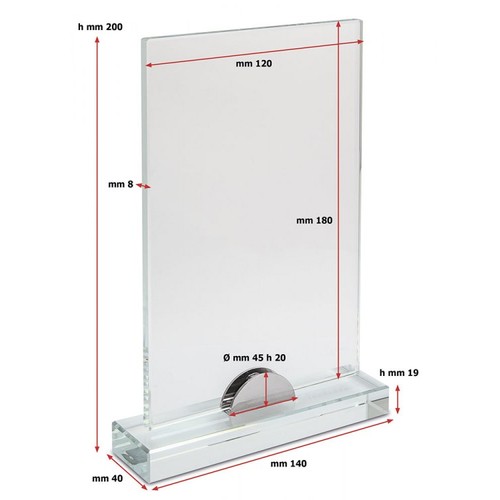 RECTANGULAR GLASS WITH BASE 180x120x8 RECTANGULAR GLASS WITH BASE 180x120x8