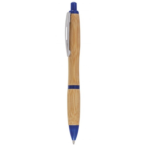 STYLO Á BILLE EN BAMBOO PARTIES EN BLEU