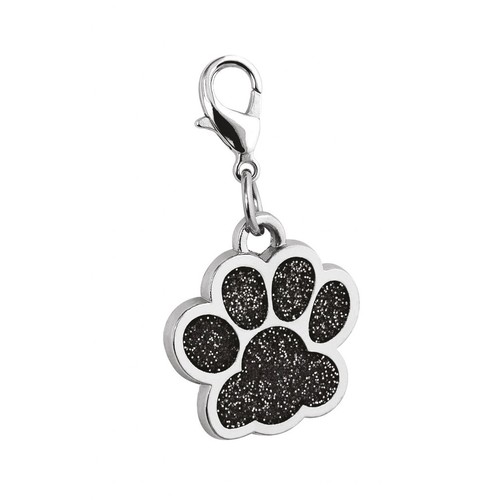 PENDANT PAW GLITTER BLACK - D=25 mm PENDANT PAW GLITTER BLACK - D=25 mm