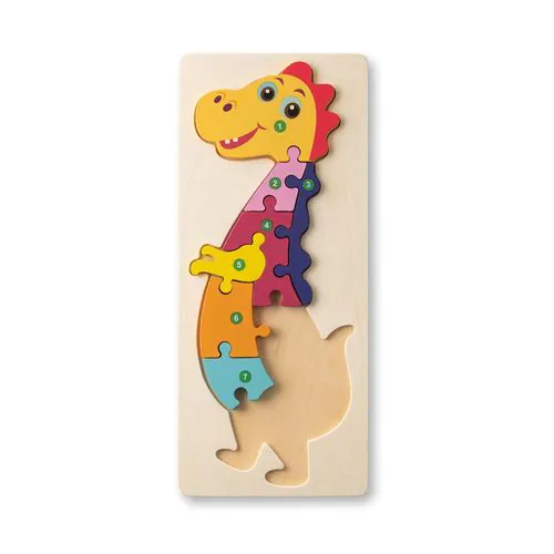 DIPLODOCO. Dinosaur-shaped puzzle in pine plywood DIPLODOCO. Dinosaur-shaped puzzle in pine plywood