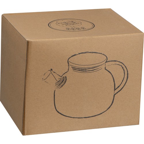 Theekan van glas met bamboe deksel