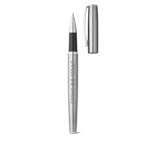 ELLA. Roller and ballpoint pen set with stainless steel body (53% rSS) with clip ELLA. Roller and ballpoint pen set with stainless steel body (53% rSS) with clip