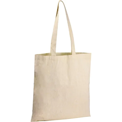 Borsa in cotone riciclato con manici lunghi Borsa in cotone riciclato con manici lunghi
