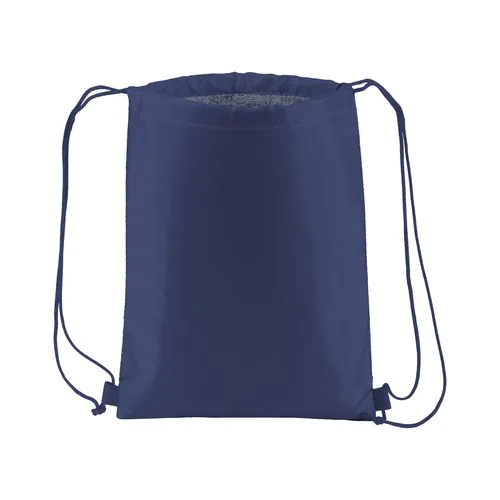 210T polyester insulated backpack with drawstring closure